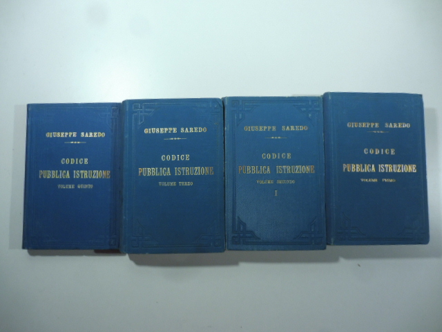 Codice della pubblica istruzione. Volumi I, II parte I, III, V